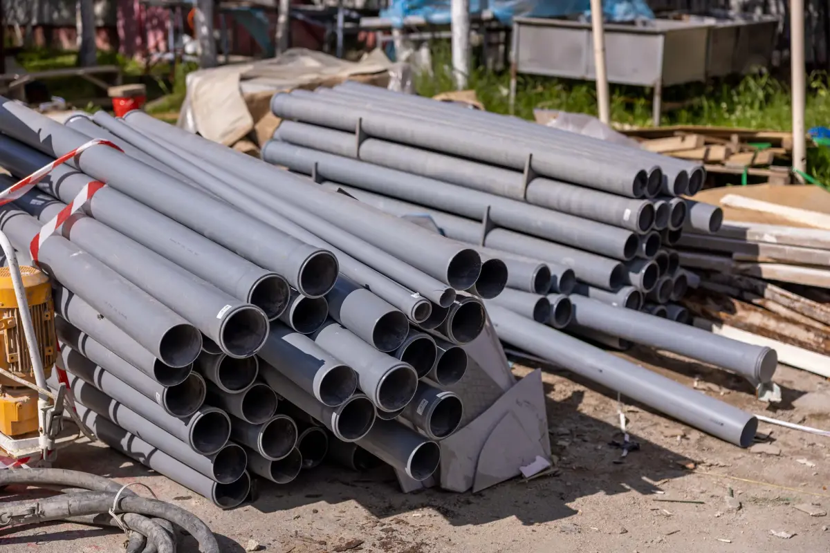 İnşaat alanında PVC profil çalışması